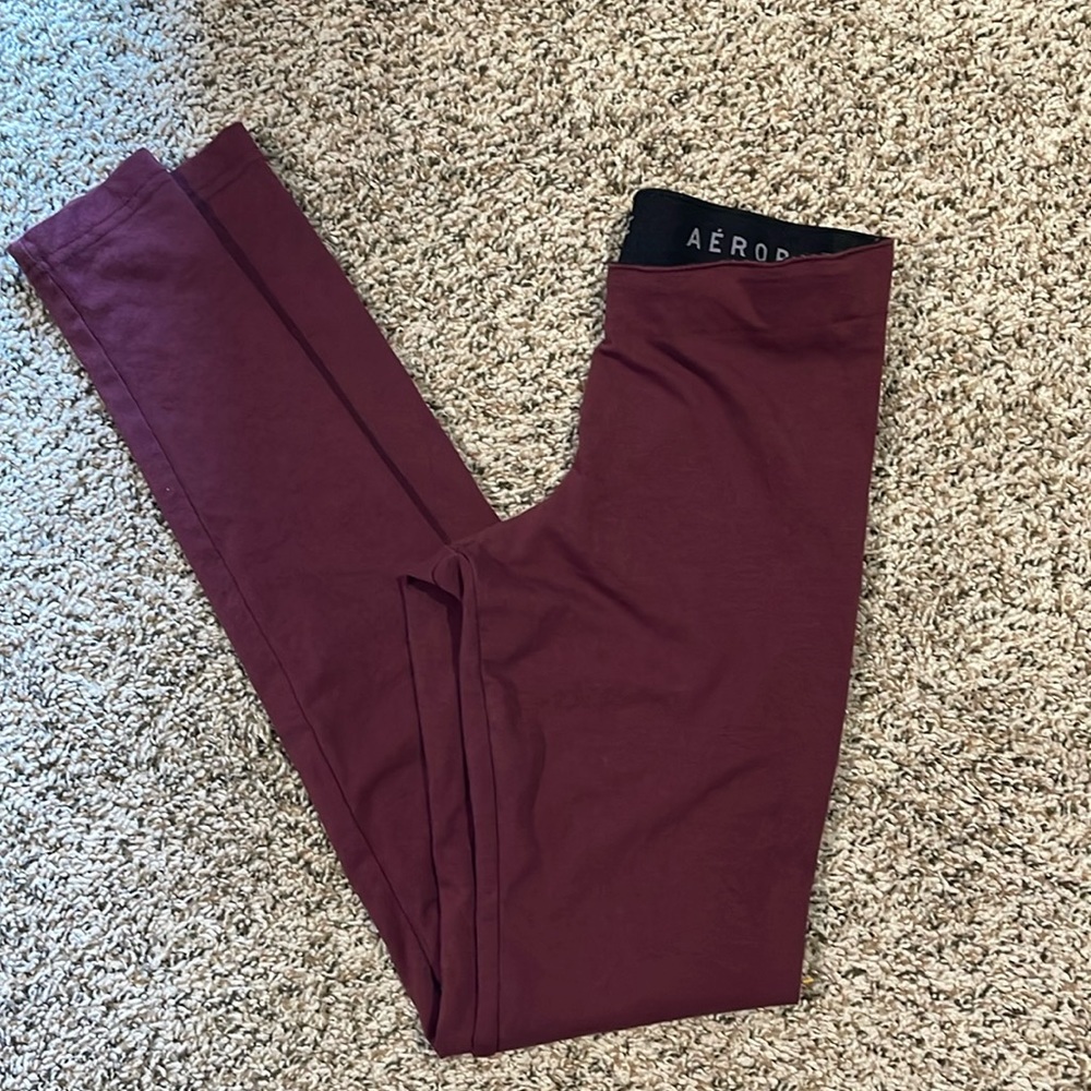 Aeropostale maroon leggings size Xs